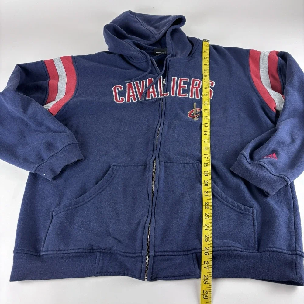 Adidas Cleveland Cavaliers NBA Full Zip Hoodie Sweater Men's Large Blue